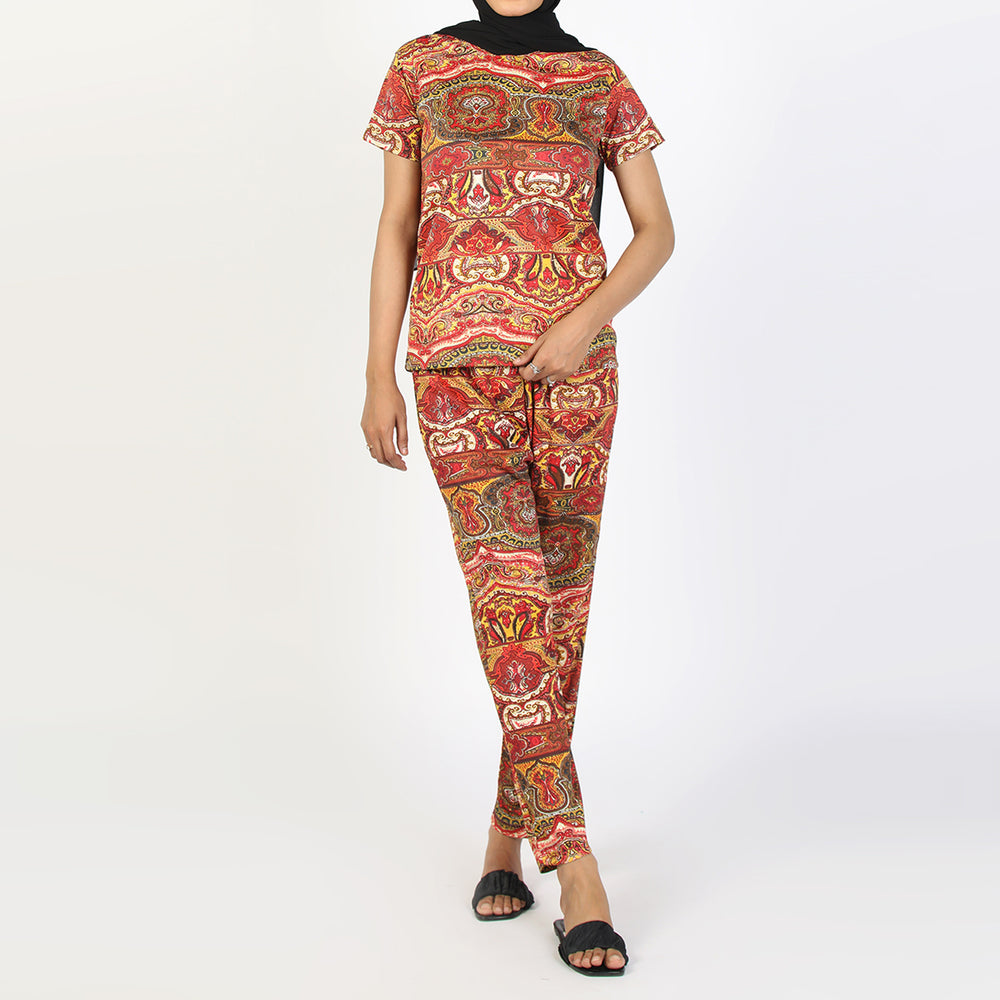 Women's Printed Half Sleeves Suit - Multi Color, Women Co-Ord Set, Chase Value, Chase Value