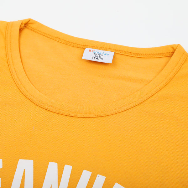 Boys Sando T-Shirt - Mustard