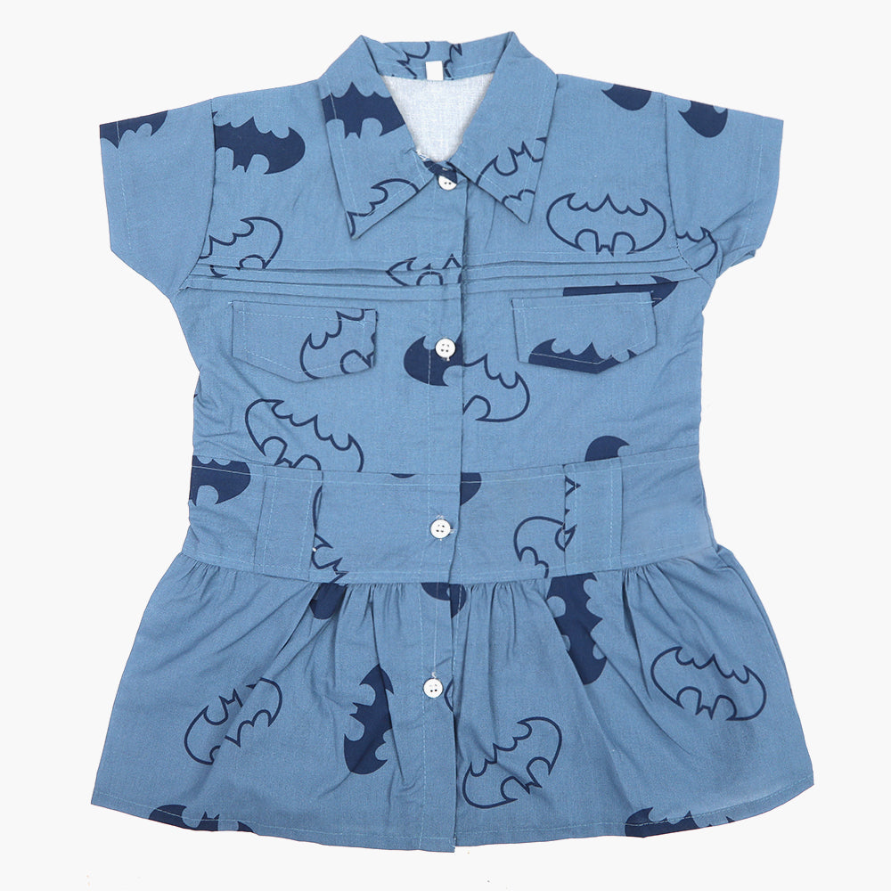 Girls Cotton Shirt - Blue, Girls T-Shirts, Chase Value, Chase Value