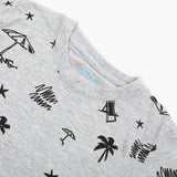 Boys Printed Half Sleeves T-Shirt - Grey, Boys T-Shirts, Chase Value, Chase Value