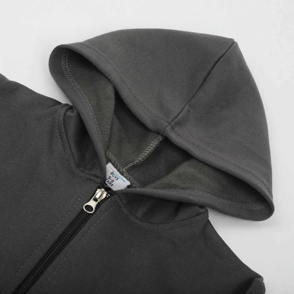 Boys Full Sleeves Hoodie - Dark Grey, Boys Hoodies & Sweat Shirts, Chase Value, Chase Value