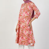Women's Jalpari Printed Kurti - Tea Pink, Women Ready Kurtis, Chase Value, Chase Value