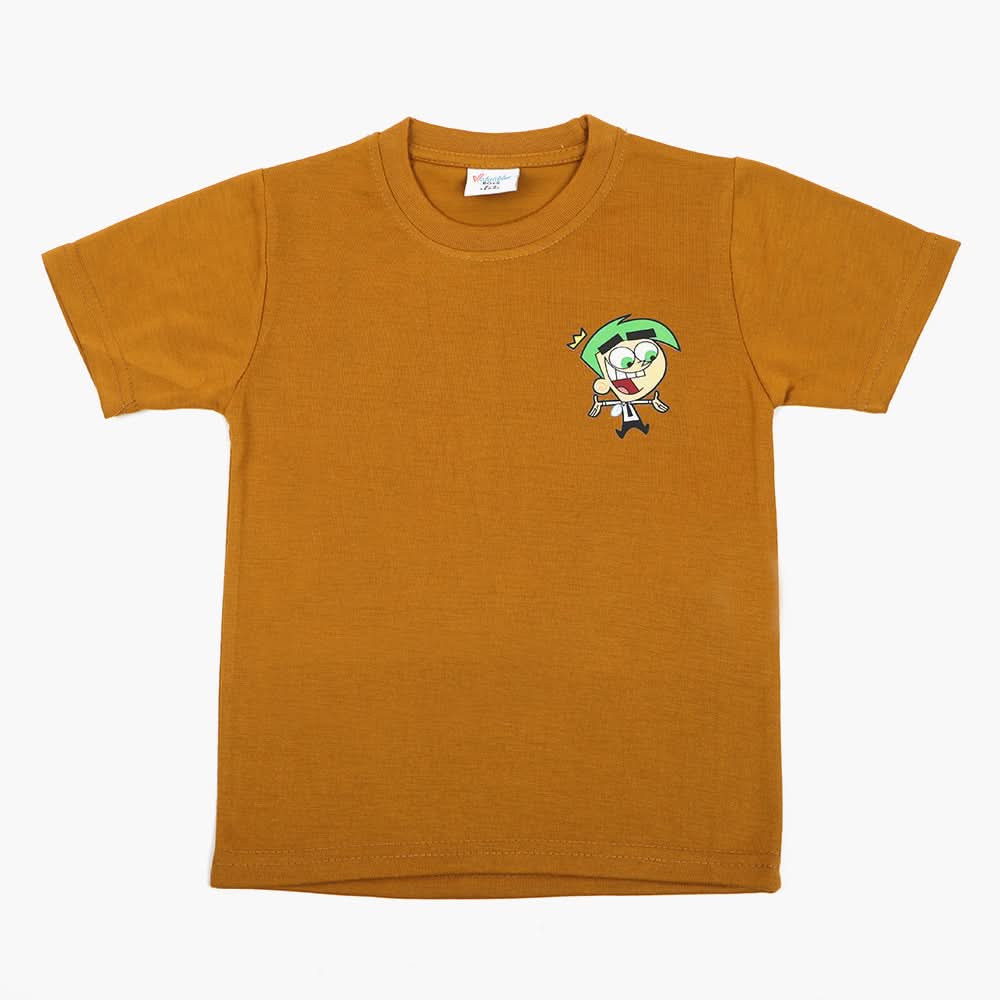 Boys Half Sleeves T-Shirt - Mustard, Boys T-Shirts, Chase Value, Chase Value
