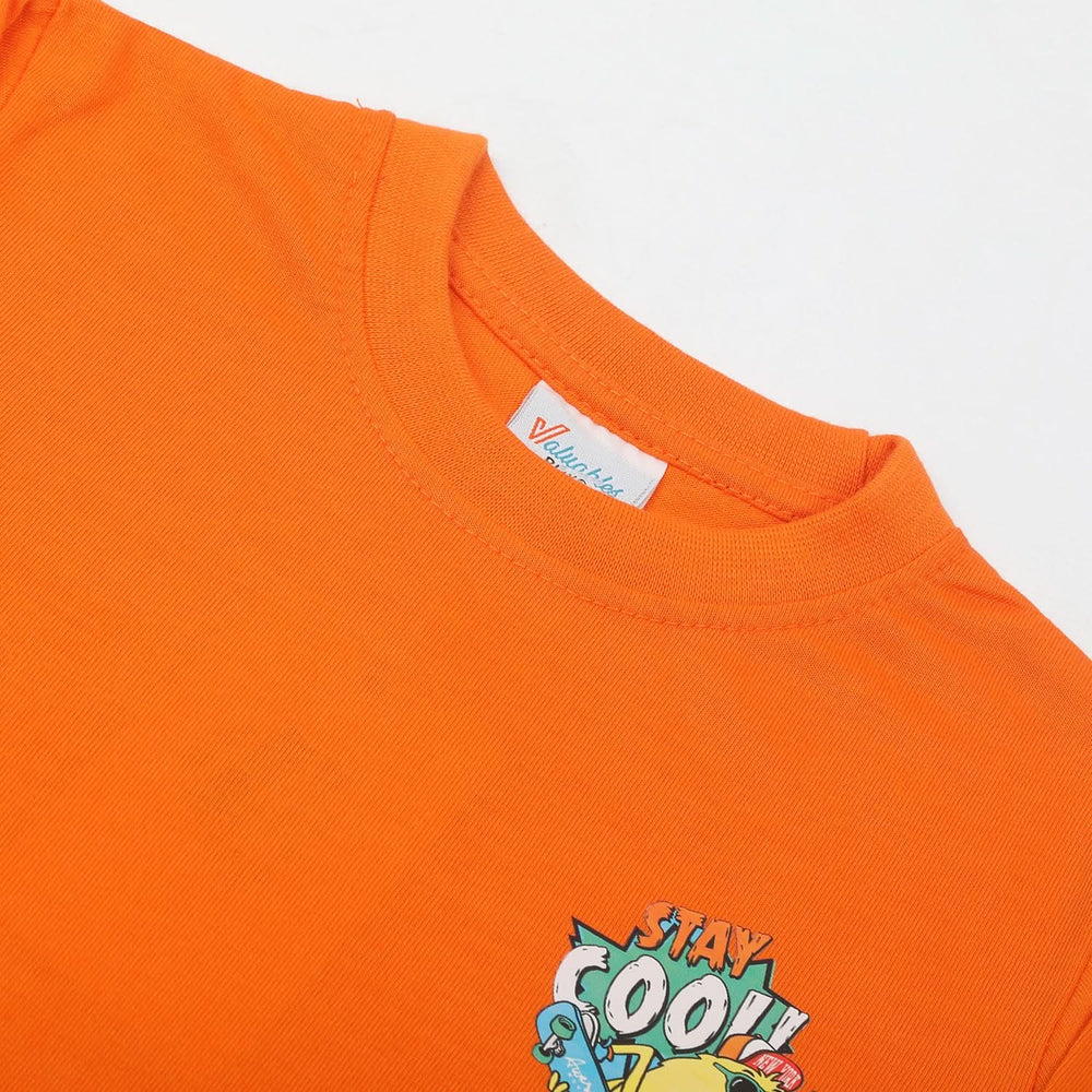 Boys Full Sleeves T-Shirt - Orange, Boys T-Shirts, Chase Value, Chase Value