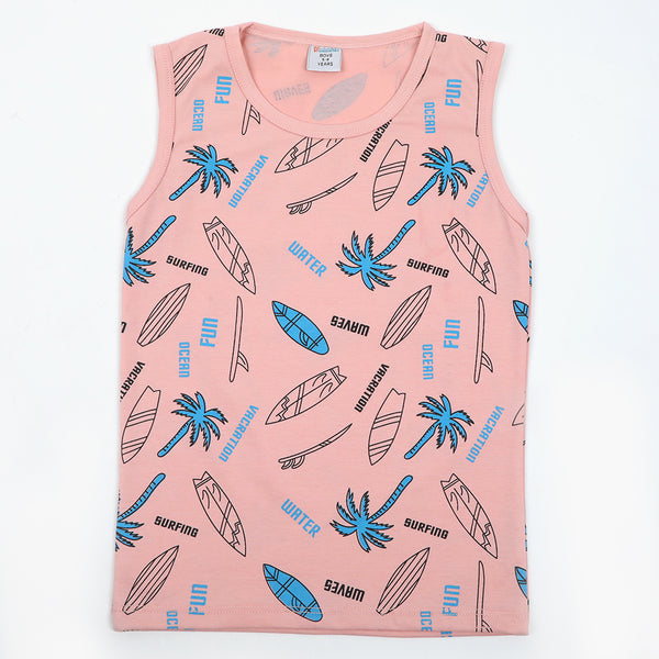 Boys Sando T-Shirt - Light Pink