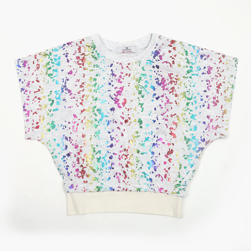 Eminent Girls Half Sleeves T-Shirt - Ash Grey, Girls T-Shirts, Eminent, Chase Value