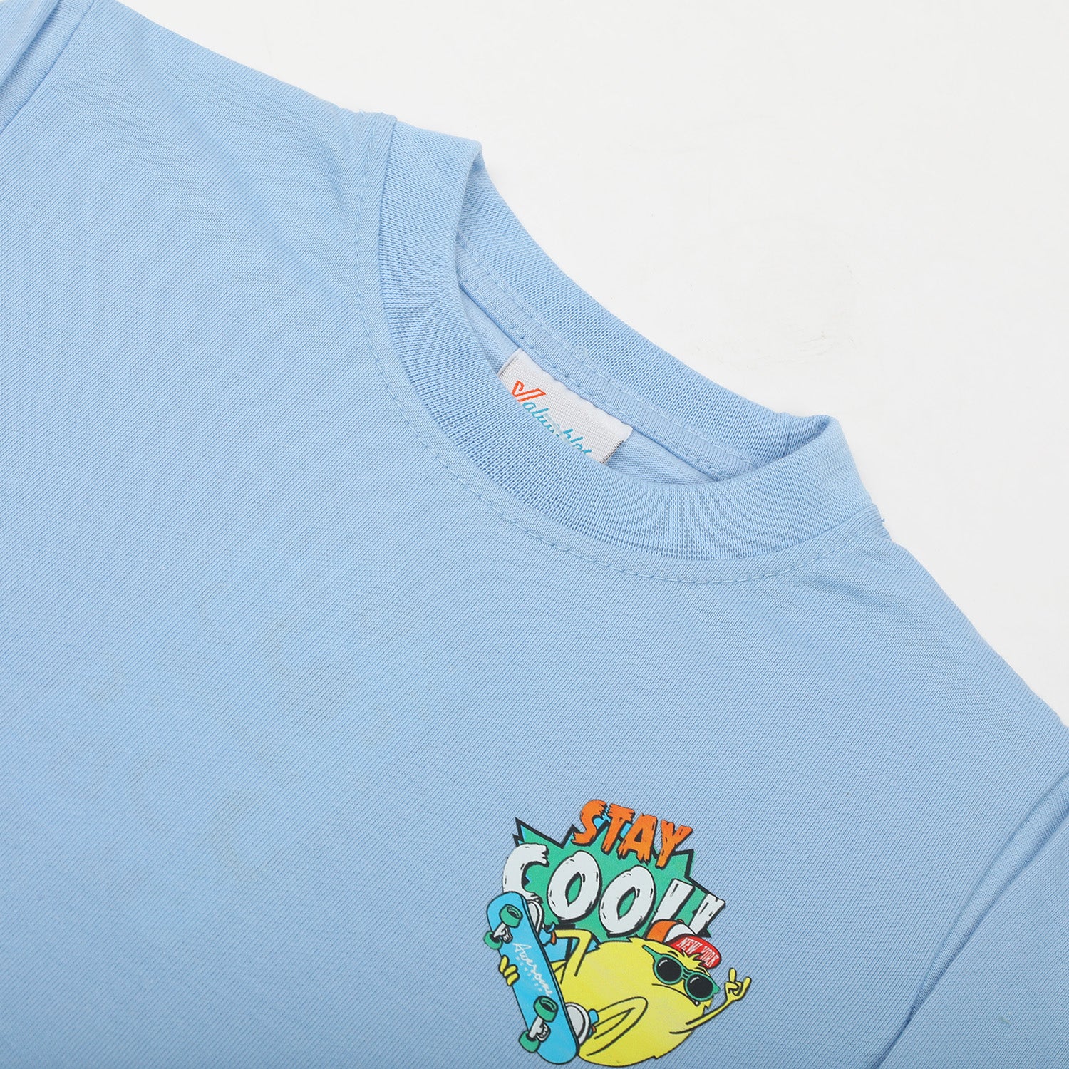 Boys Full Sleeves T-Shirt - Light Blue, Boys T-Shirts, Chase Value, Chase Value