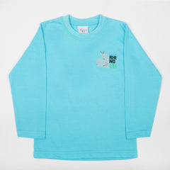 Boys Full Sleeves T-Shirt - Cyan