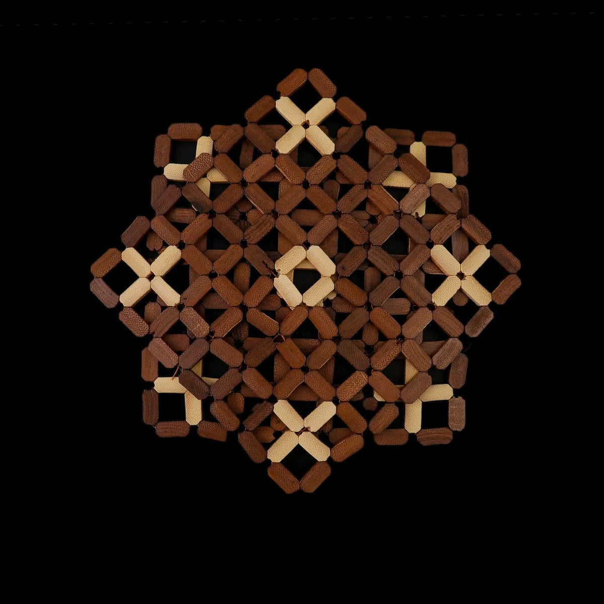 Wooden HeatPad Square Shape Pack Of 2 - Brown, Serving & Dining, Chase Value, Chase Value