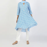 Women's Jalpari Printed Kurti - Blue, Women Ready Kurtis, Chase Value, Chase Value