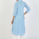 Women's Jalpari Printed Kurti - Blue, Women Ready Kurtis, Chase Value, Chase Value