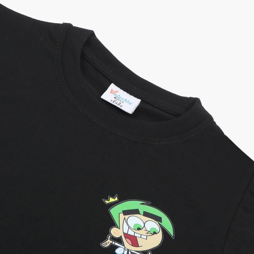 Boys Half Sleeves T-Shirt - Black, Boys T-Shirts, Chase Value, Chase Value