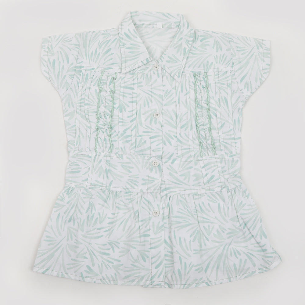 Girls Cotton Shirt - Green, Girls T-Shirts, Chase Value, Chase Value