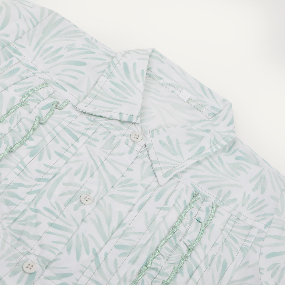 Girls Cotton Shirt - Green, Girls T-Shirts, Chase Value, Chase Value