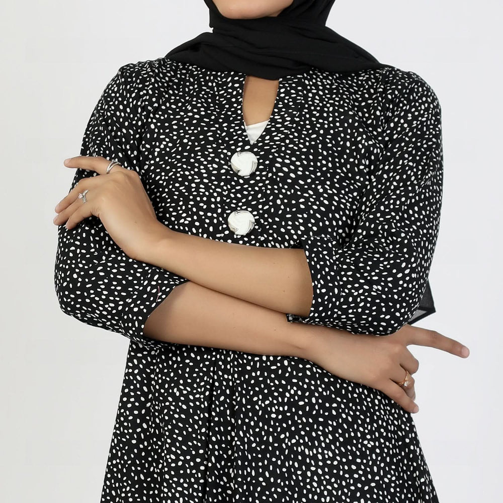 Women's Jalpari Printed Kurti - Black, Women Ready Kurtis, Chase Value, Chase Value