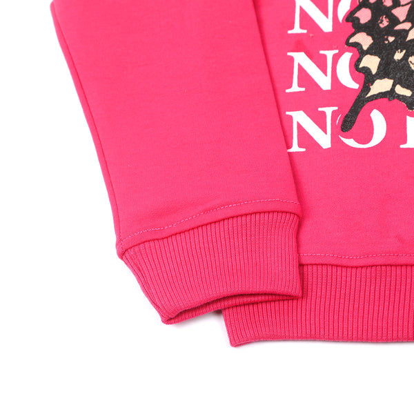 Girls Full Sleeves Sweat Shirt - Pink