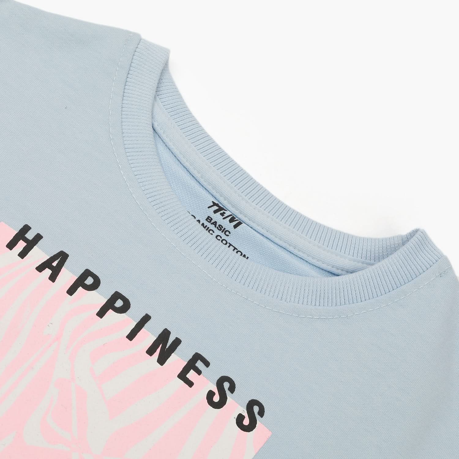 Girls Full Sleeves Sweat Shirt - Light Blue, Girls Hoodies & Sweat Shirts, Chase Value, Chase Value
