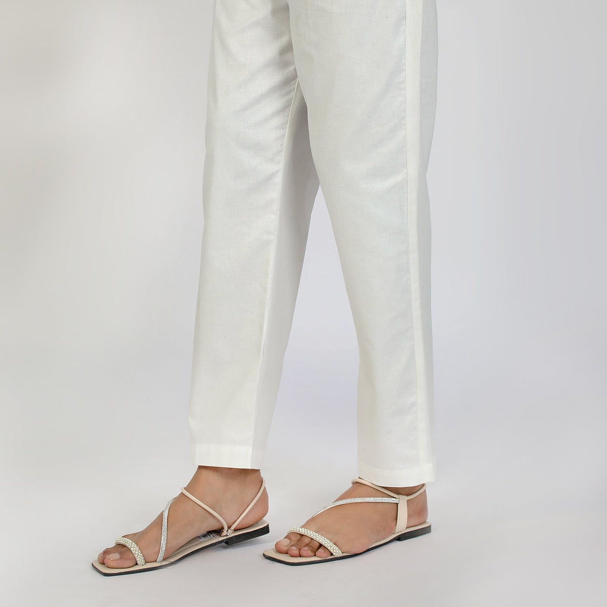 Women's Trouser - White, Women Pants & Tights, Chase Value, Chase Value
