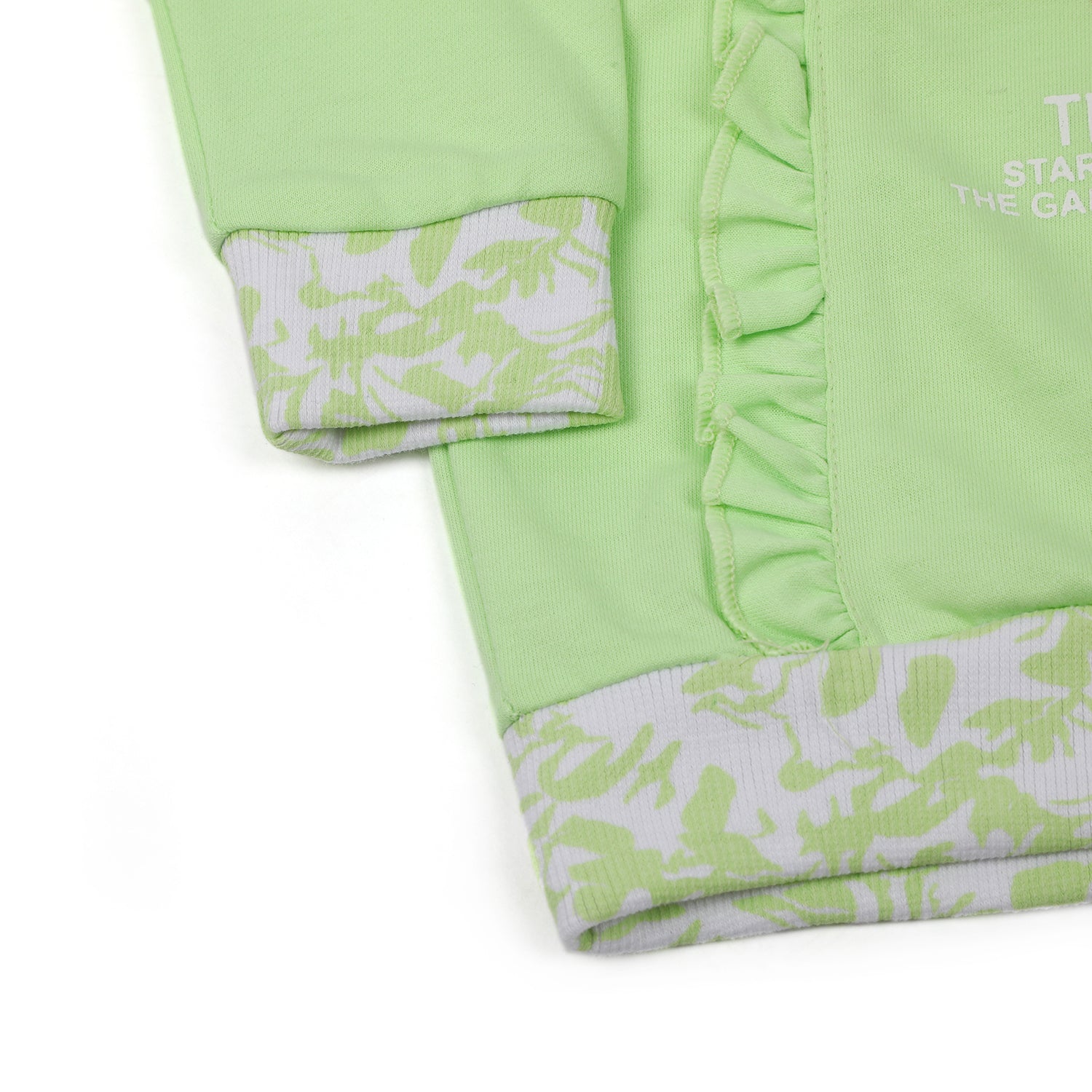 Girls Full Sleeves Sweat Shirt - Light Green, Girls Hoodies & Sweat Shirts, Chase Value, Chase Value