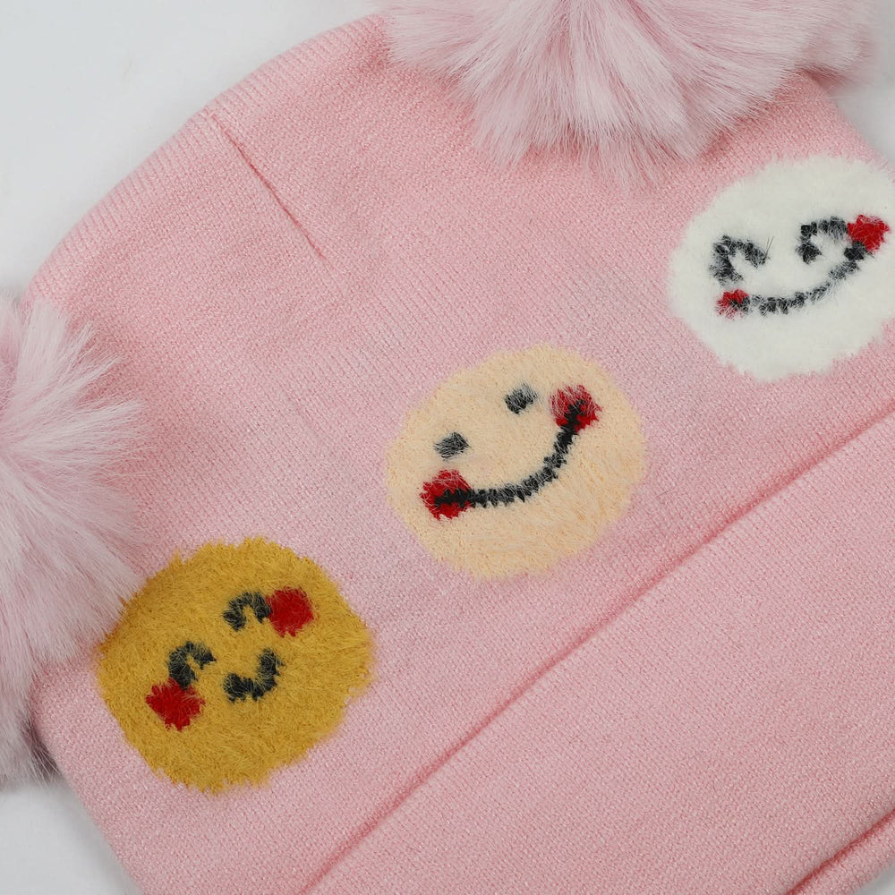 Kids Woolen Cap - Pink, Boys Caps & Gloves, Chase Value, Chase Value