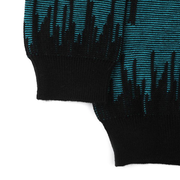 Eminent Boys Full Sleeves Hoodie Sweater - Turquoise & Black