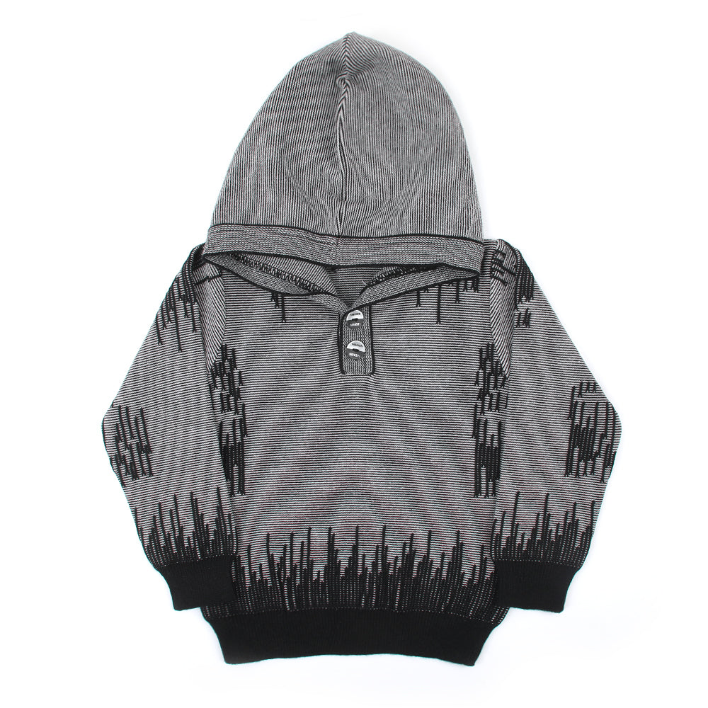 Eminent Boys Full Sleeves Hoodie Sweater - Gray & Black, Boys Sweaters, Eminent, Chase Value