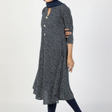 Women's Jalpari Printed Kurti - Navy Blue, Women Ready Kurtis, Chase Value, Chase Value