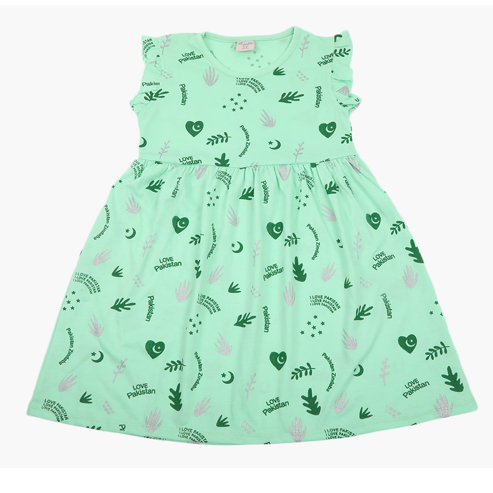 Newborn Girls Independence Frock - Green, Newborn Girls Frocks, Chase Value, Chase Value