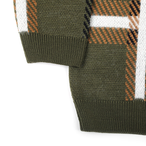 Eminent Boys Full Sleeves Sweater - Olive