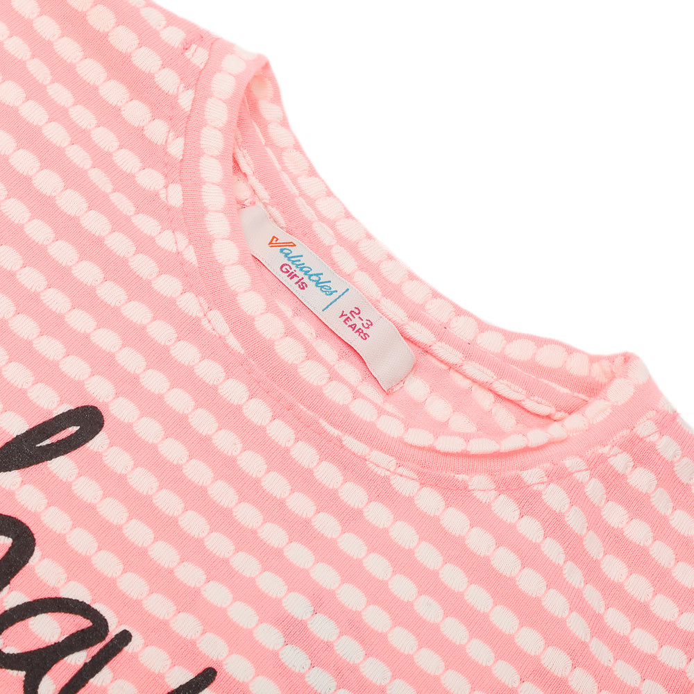 Girls Full Sleeves T-Shirt - Pink, Girls T-Shirts, Chase Value, Chase Value