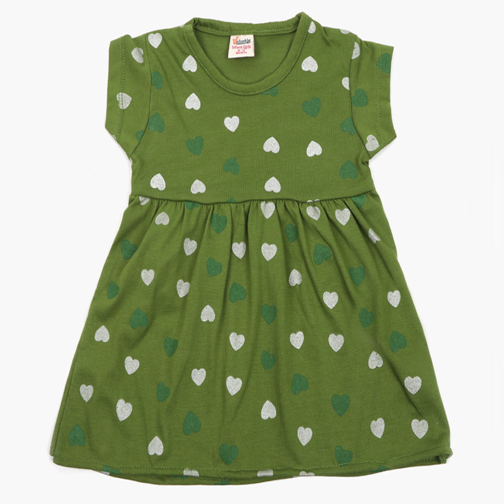 Girls Independence Day Frock - Green, Girls Frocks, Chase Value, Chase Value