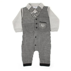 Newborn Boys Rompers - Black & Gray