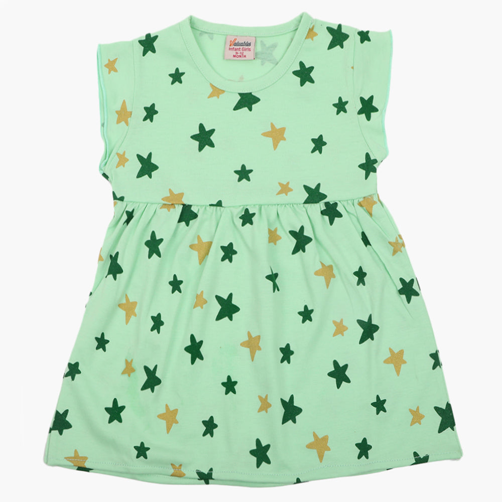 Girls Independence Day Frock - Green, Girls Frocks, Chase Value, Chase Value