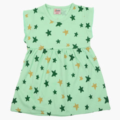 Girls Independence Day Frock - Green