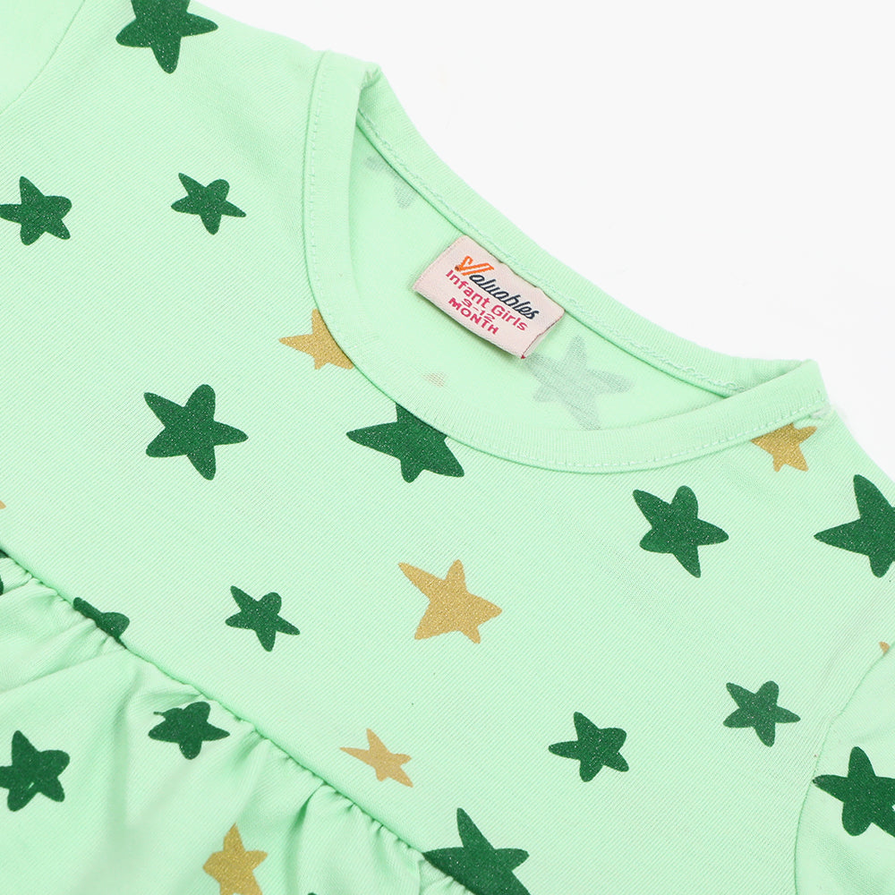 Newborn Girls Independence Frock - Green, Newborn Girls Frocks, Chase Value, Chase Value