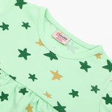 Girls Independence Day Frock - Green, Girls Frocks, Chase Value, Chase Value