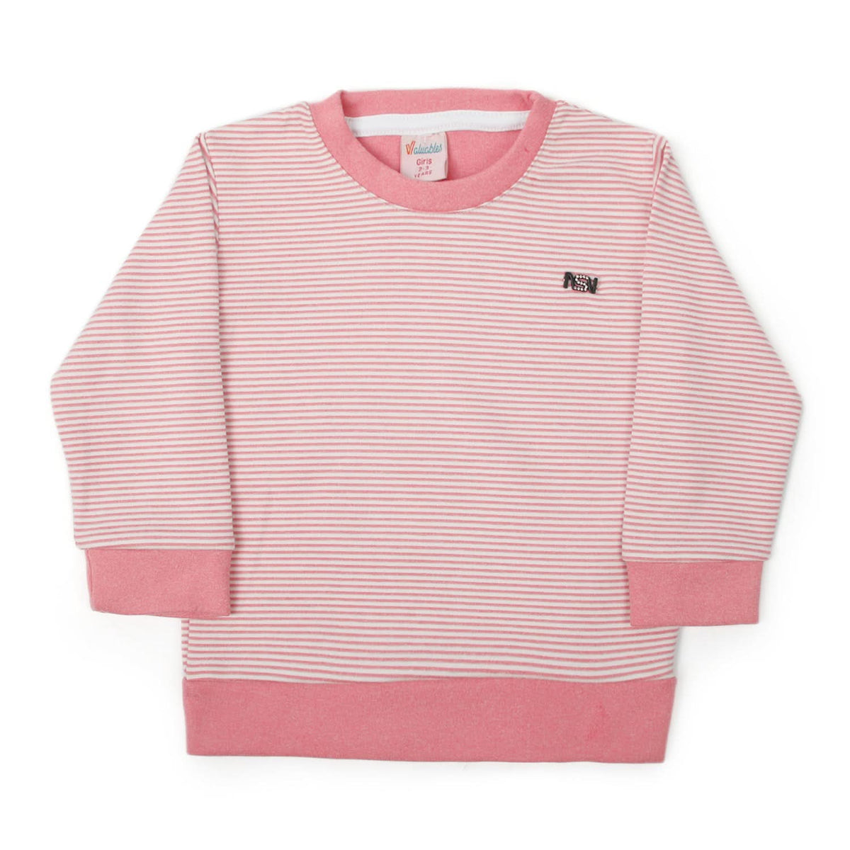 Girls Full Sleeves Sweat Shirt - Pink, Girls Hoodies & Sweat Shirts, Chase Value, Chase Value