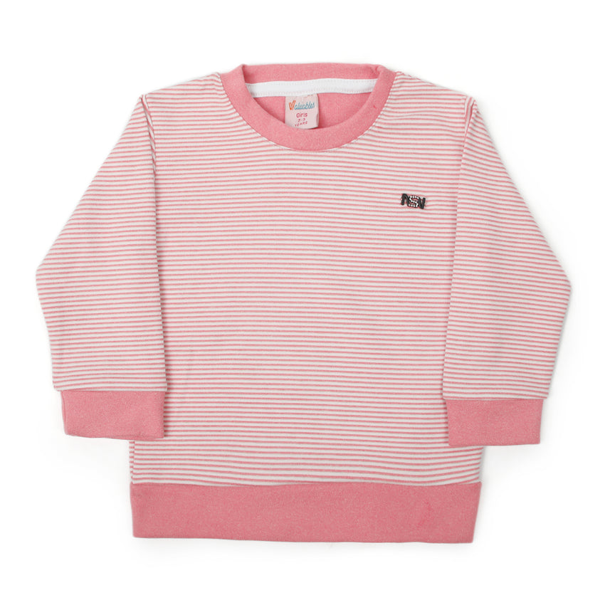 Girls Full Sleeves Sweat Shirt - Pink