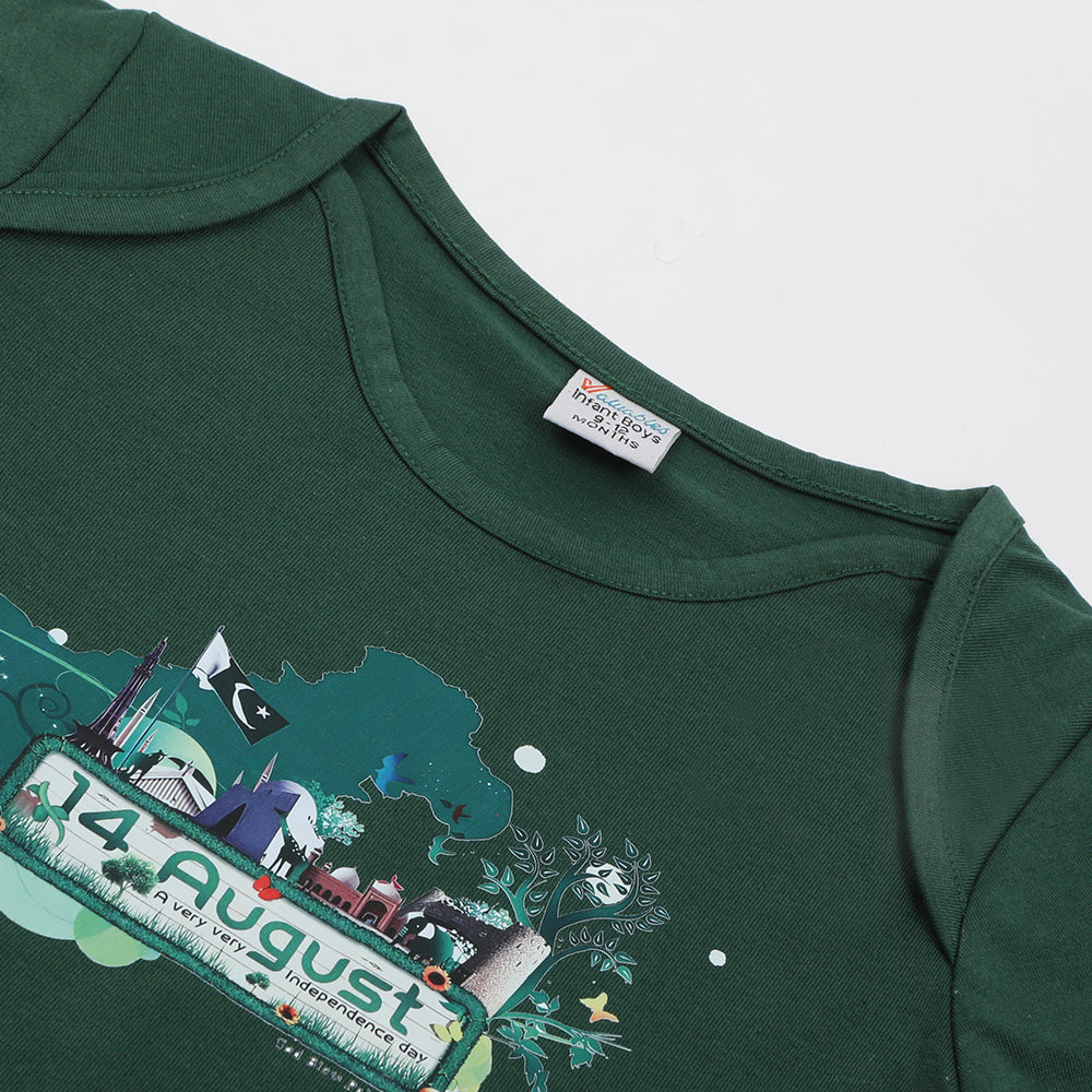 Newborn Boy Independence Romper - Green, Newborn Boys Rompers, Chase Value, Chase Value