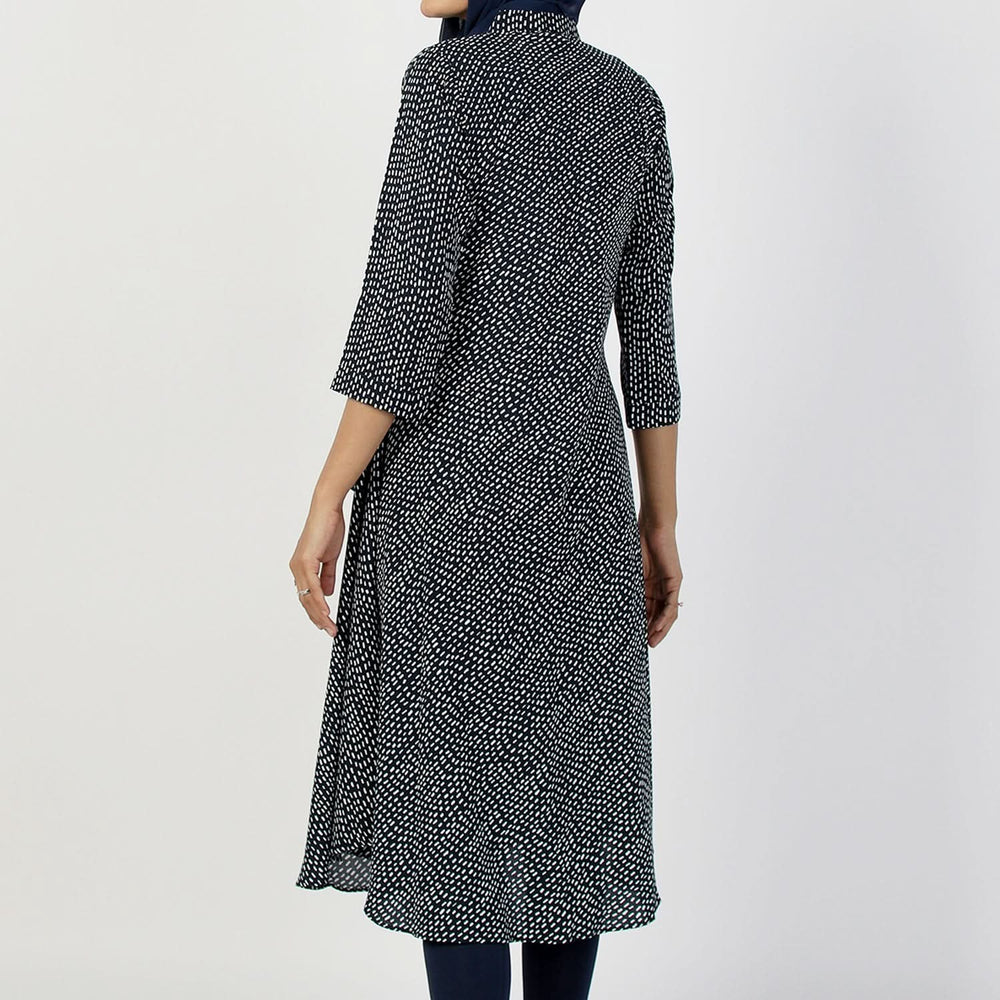 Women's Jalpari Printed Kurti - Navy Blue, Women Ready Kurtis, Chase Value, Chase Value