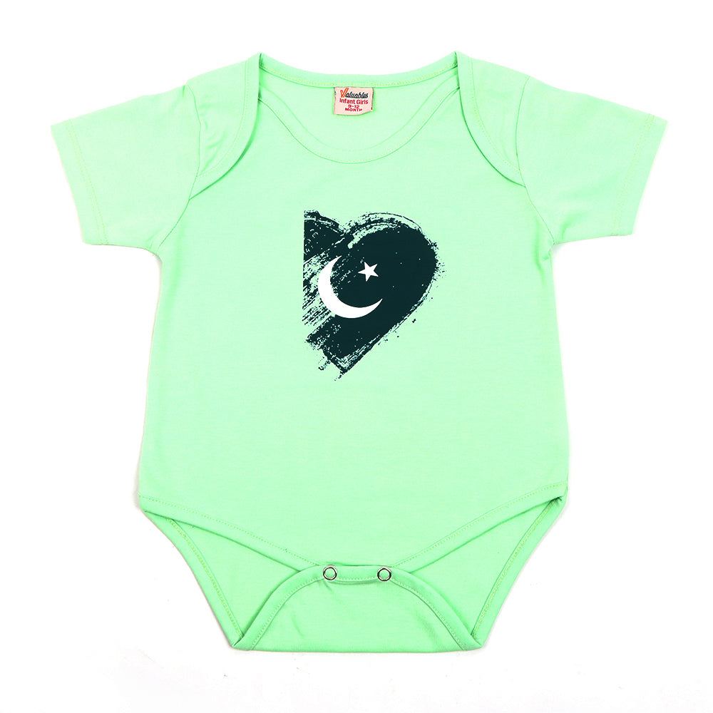 Newborn Girls Independence Romper - Green, Newborn Girls Rompers, Chase Value, Chase Value