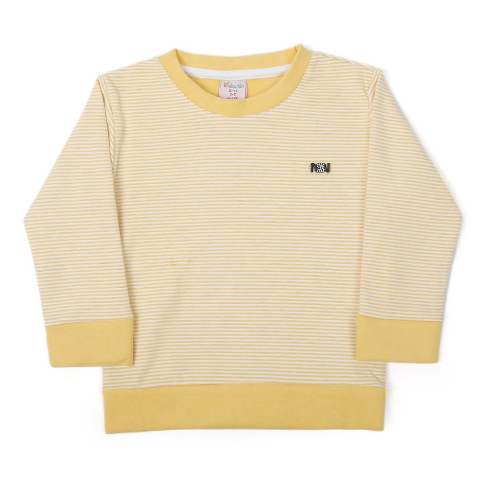 Girls Full Sleeves Sweat Shirt - Yellow, Girls Hoodies & Sweat Shirts, Chase Value, Chase Value