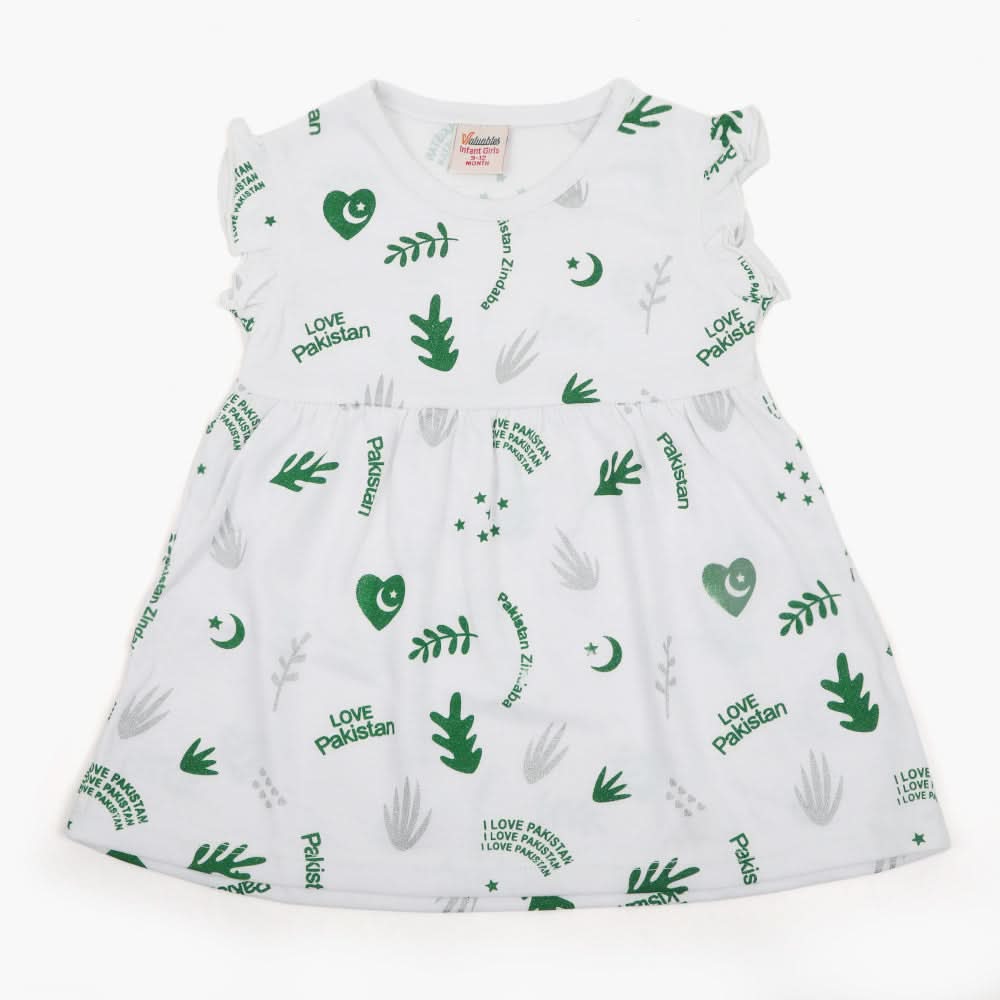 Newborn Girls Independence Frock - White, Newborn Girls Frocks, Chase Value, Chase Value