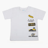 Boys Printed Half Sleeves T-Shirt - White, Boys T-Shirts, Chase Value, Chase Value