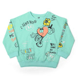 Girls Full Sleeves Sweat Shirt - Cyan, Girls Hoodies & Sweat Shirts, Chase Value, Chase Value