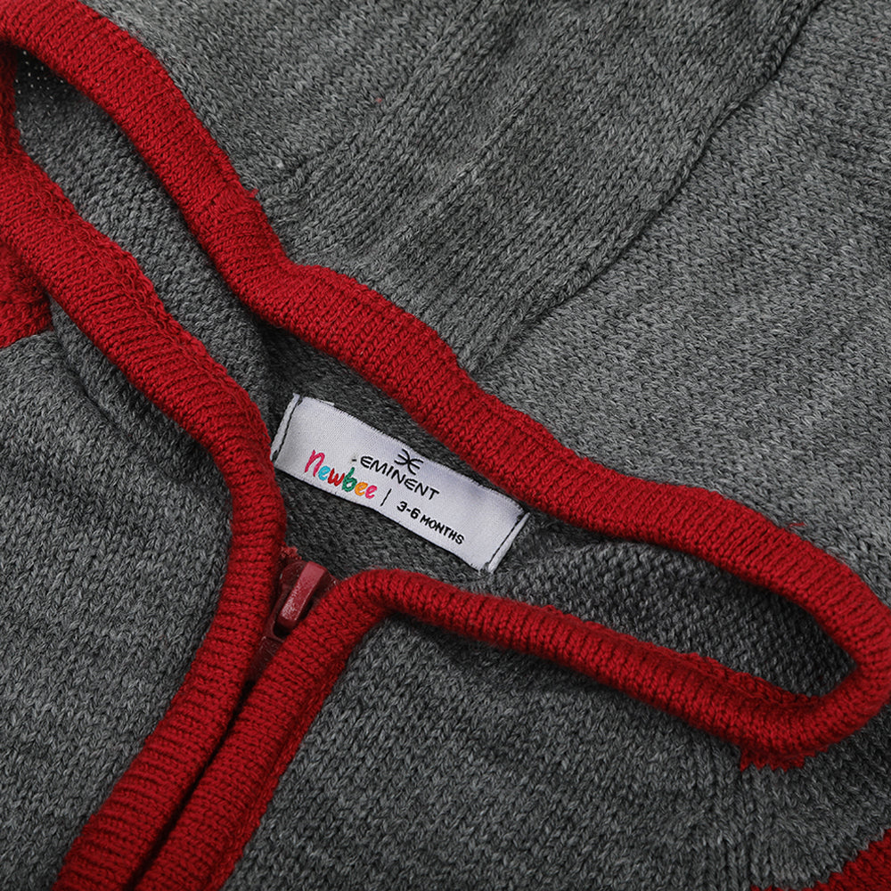 Eminent Newborn Boys Sweater - Charcoal & Red, Newborn Boys Winterwear, Eminent, Chase Value