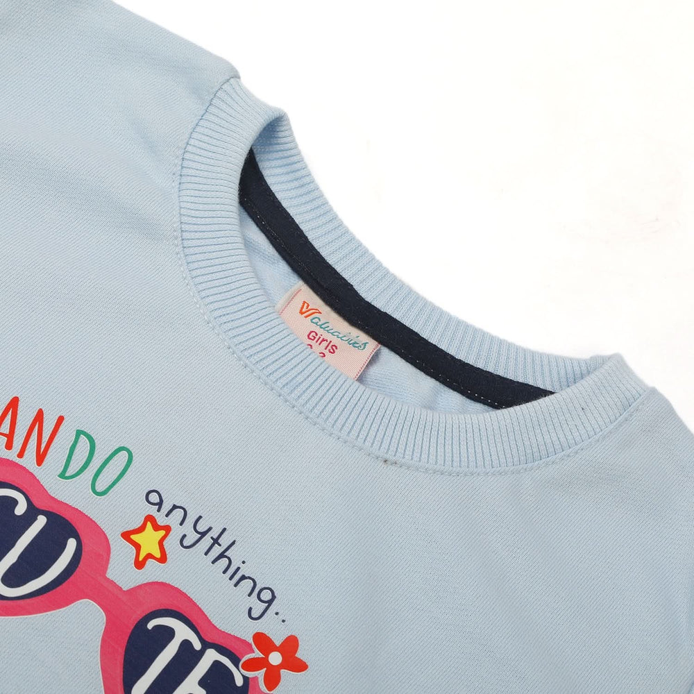 Girls Full Sleeves Sweat Shirt - Blue, Girls Hoodies & Sweat Shirts, Chase Value, Chase Value