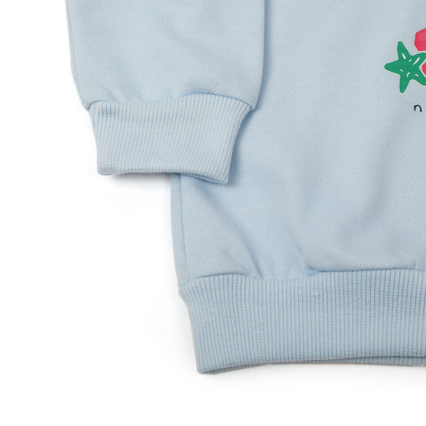 Girls Full Sleeves Sweat Shirt - Blue