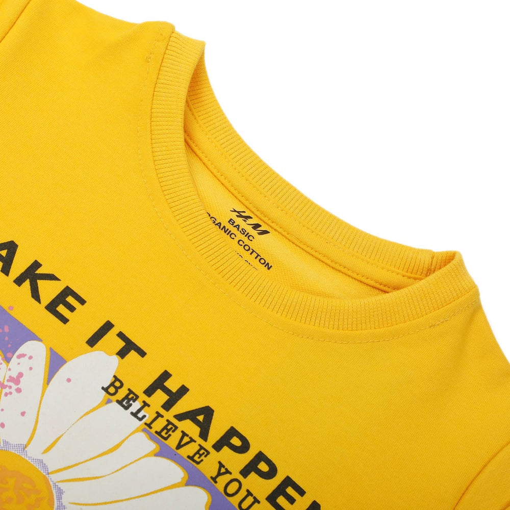 Girls Full Sleeves Sweat Shirt - Yellow, Girls Hoodies & Sweat Shirts, Chase Value, Chase Value