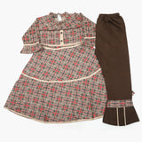 Girls Emborided Shalwar Suit - Brown, Girls Shalwar Kameez, Chase Value, Chase Value